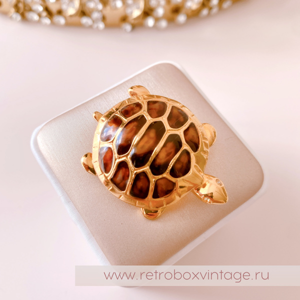 ANNE KLEIN Брошь «Маленькая черепаха»