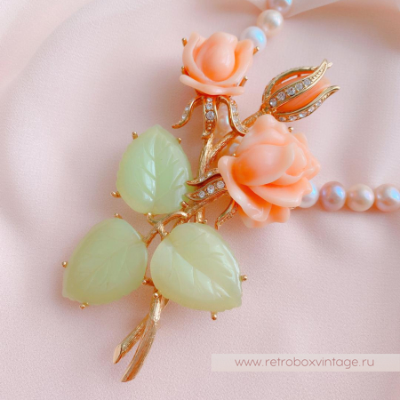 NOLAN MILLER Брошь «Коралловые розы»