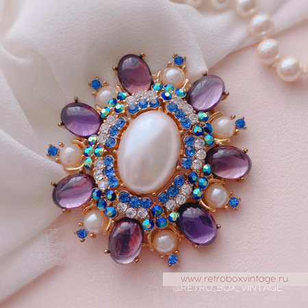 JOAN RIVERS Брошь «Аметистовая нежность» (уценка)