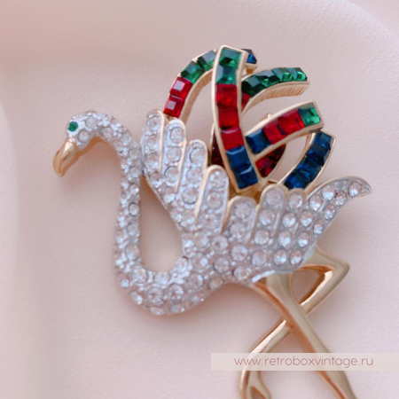 CAROLEE Брошь «Птица фламинго»