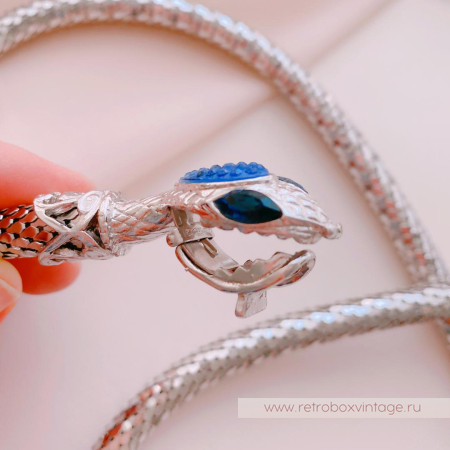 WHITING AND DAVIS Ожерелье-пояс «Серебристая змейка»