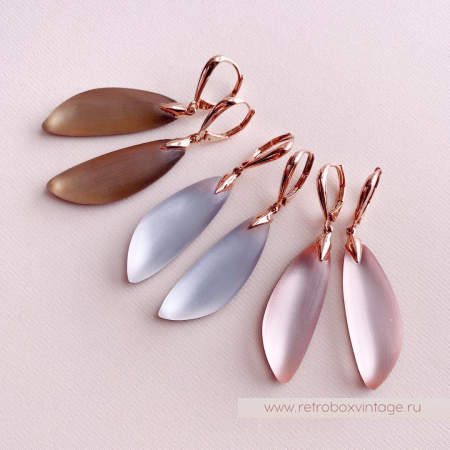 ALEXIS BITTAR Серьги «Легче перышка: бежевые в розовом золоте» ALEXIS BITTAR Серьги «Легче перышка: бежевые в розовом золоте»