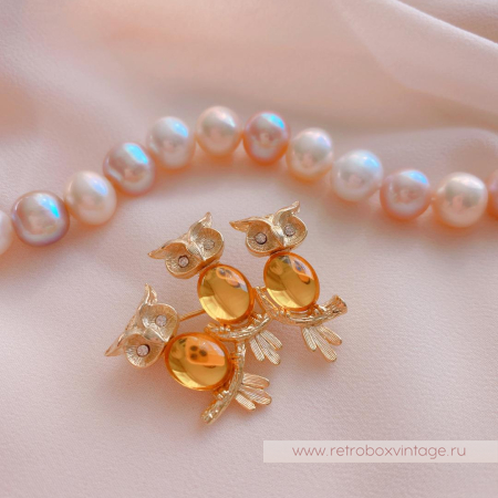 JJ/JONET JEWELRY Брошь «Солнечные совушки» JJ/JONET JEWELRY Брошь «Солнечные совушки»