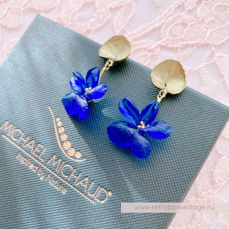 MICHAEL MICHAUD Серьги "Дикие фиалки"