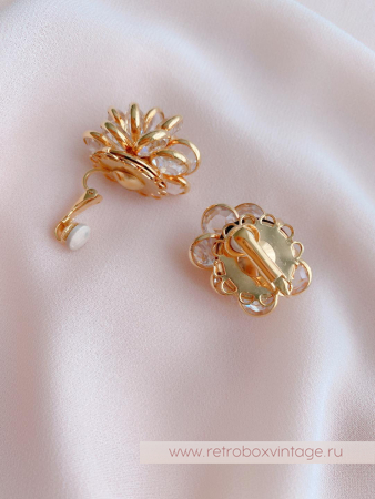 SWAROVSKI Клипсы с безелями «Кубышки»