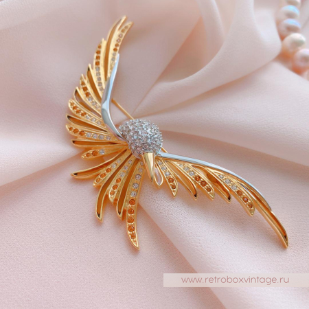 JOAN RIVERS Брошь «Золотая птица счастья» JOAN RIVERS Брошь «Золотая птица счастья»