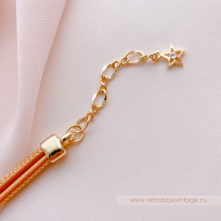 KIRKS FOLLY Браслет «Лунный свет: аметистовая в золоте на кожаном ремешке»