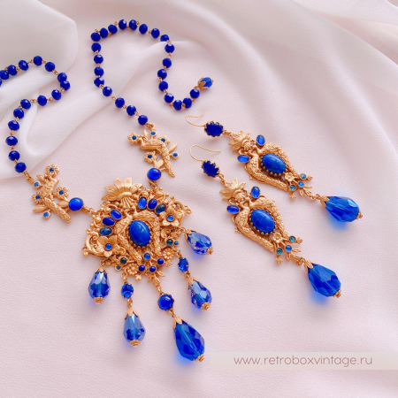 ASKEW LONDON Комплект «Синие павлины»