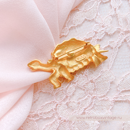 JJ / JONET JEWELRY Брошь "Золотая черепаха"