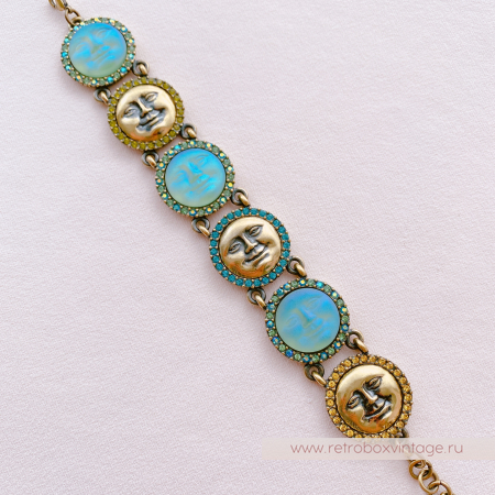 KIRKS FOLLY Браслет "Шесть лун: чередующиеся зеленые и бронзовые"