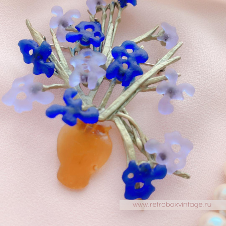 MICHAEL MICHAUD Брошь «Ирисы Ван Гога» музейная коллекция