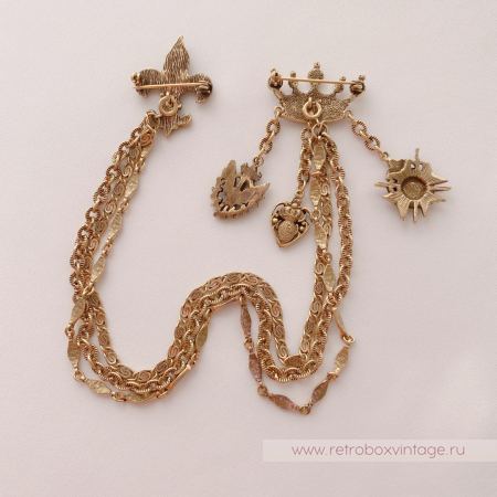 NO NAME Брошь-шатлен «Символы власти»