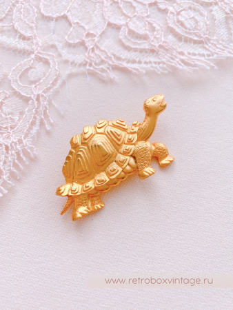 JJ / JONET JEWELRY Брошь "Золотая черепаха"