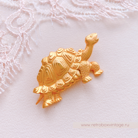 JJ / JONET JEWELRY Брошь "Золотая черепаха"