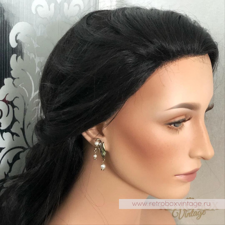 SWEET ROMANCE Серьги-гвоздики «Жемчужные ландыши» (архив)