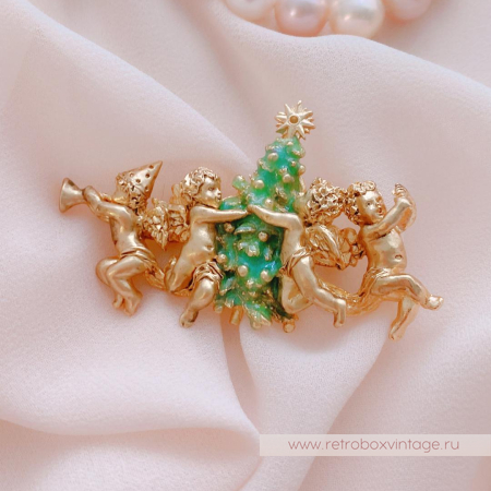 EDGAR BEREBI Брошь «Рождественские ангелы»