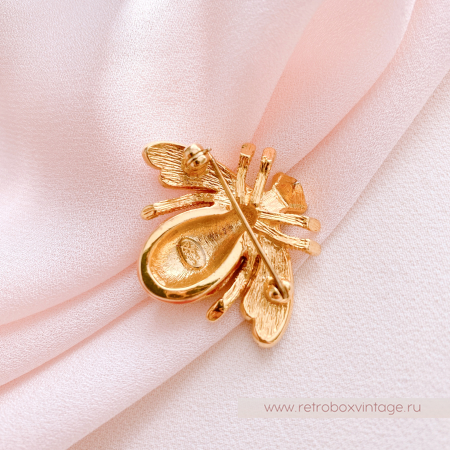 JOAN RIVERS Брошь "Пчелка ландышей" Коллекция Фаберже