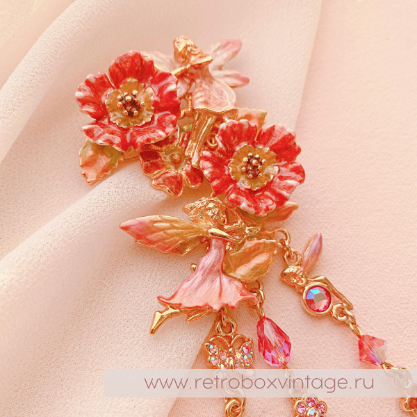 KIRKS FOLLY Брошь "Феи маков"