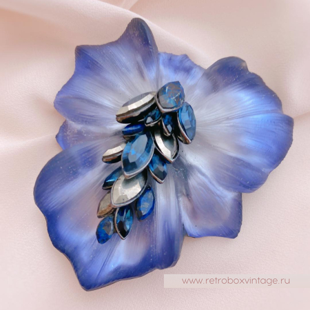 ALEXIS BITTAR Брошь «Заснеженная космическая фиалка бант»