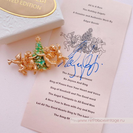 EDGAR BEREBI Брошь «Рождественские ангелы»