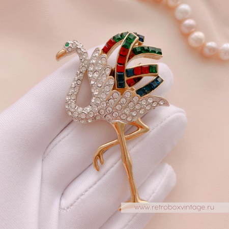 CAROLEE Брошь «Птица фламинго»