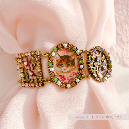SWEET ROMANCE Браслет "Кошки и цветы"