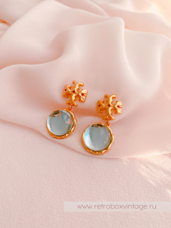 TORY BURCH Серьги «Голубой лед»