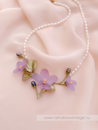 MICHAEL MICHAUD Колье «Нежные фиалки» коллекция African violet