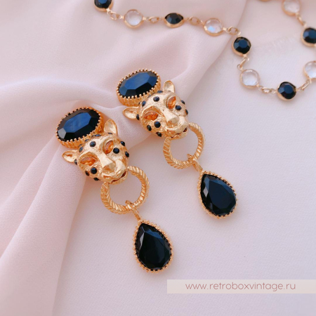 GRAZIANO Клипсы «Хищные кошки леопарды»