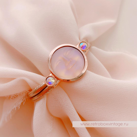 KIRKS FOLLY Браслет «Персиковая луна в розовом золоте» кожаный ремешок