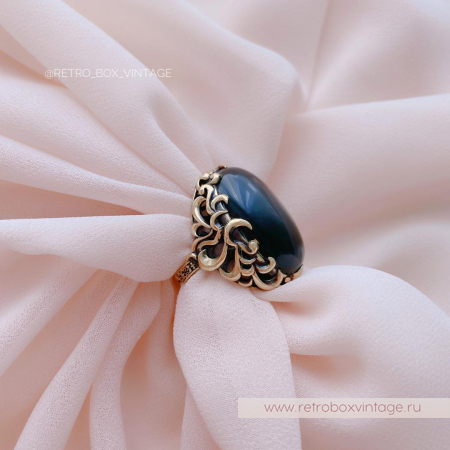 FIORE DI FIRENZE Кольцо «Черный феникс» с соколиным глазом