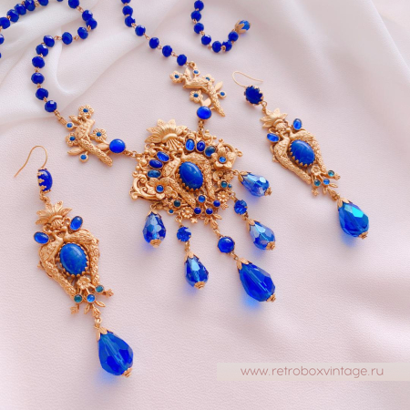 ASKEW LONDON Комплект «Синие павлины»