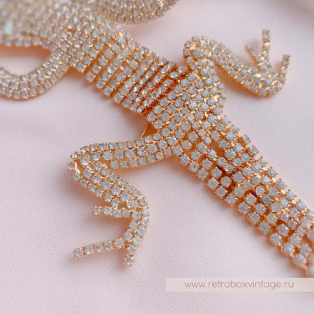 Брошь наплечная «Кристальная ящерка» NO NAME 