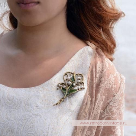 SWEET ROMANCE Серьги-гвоздики «Жемчужные ландыши» (архив)