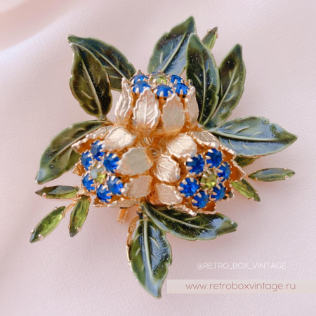 VENDOME Брошь «Хризантемы с синим»