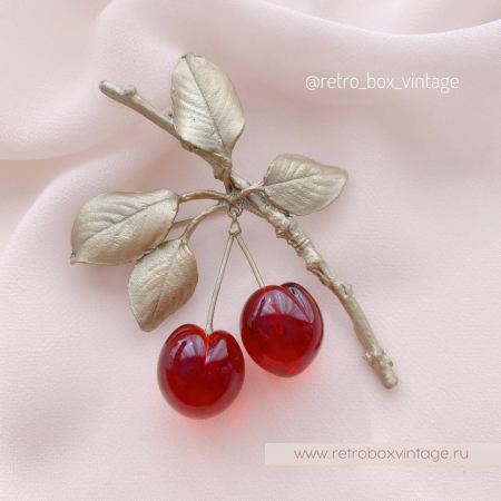 MICHAEL MICHAUD Серьги «Вишня морелло: три ягодки»