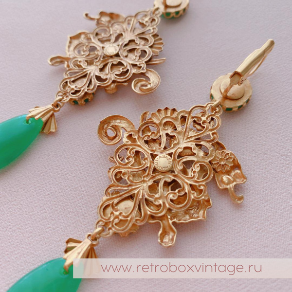 ASKEW LONDON Серьги "Императорские драконы"с пекинским стеклом (веер, левербэк) ASKEW LONDON Серьги "Императорские драконы"с пекинским стеклом (веер, левербэк)