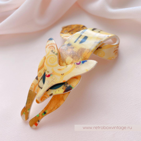 LEA STEIN Брошь «Лиса в стиле Климта: Адель»