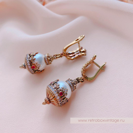 FIORE DI FIRENZE Комплект «Короны с жемчугом» коллекция SOVRANO