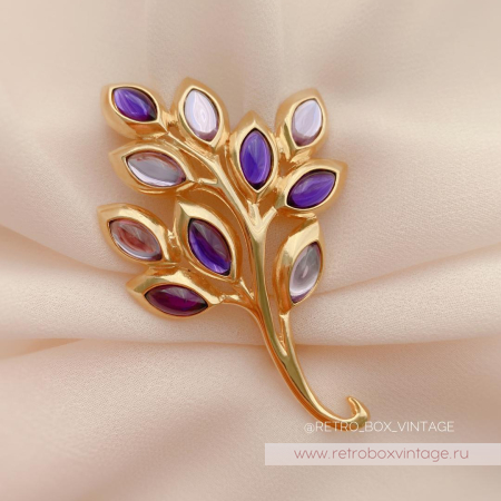 TRIFARI Брошь «Фиолетовая веточка»