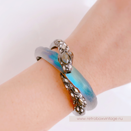 ALEXIS BITTAR Браслет "Магическая имперская змея" Коллекция IMPERIAL NOIR