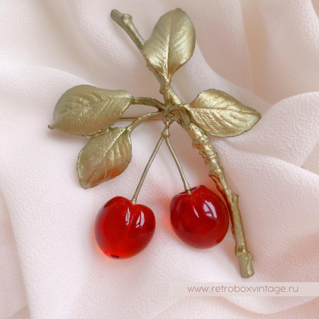 MICHAEL MICHAUD Брошь «Вишня морелло» музейная коллекция