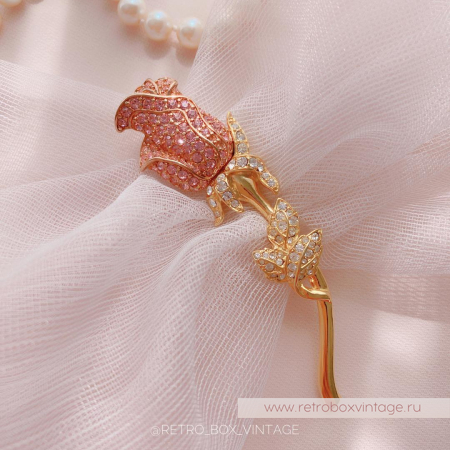 NOLAN MILLER Брошь «Нежная кристальная роза»