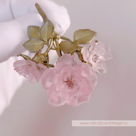 MICHAEL MICHAUD Брошь «Цветущая роза»