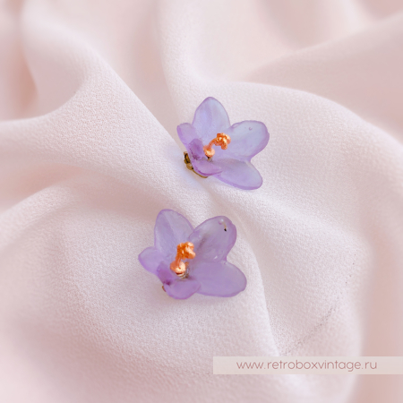 MICHAEL MICHAUD Серьги-пусеты «Нежные фиалки» коллекция African violet