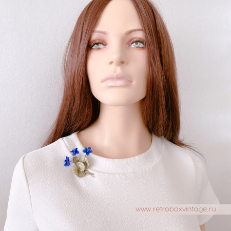 MICHAEL MICHAUD Брошь "Дикие фиалки"