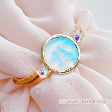 KIRKS FOLLY Браслет «Лунный свет: светлая в золоте на кожаном ремешке»