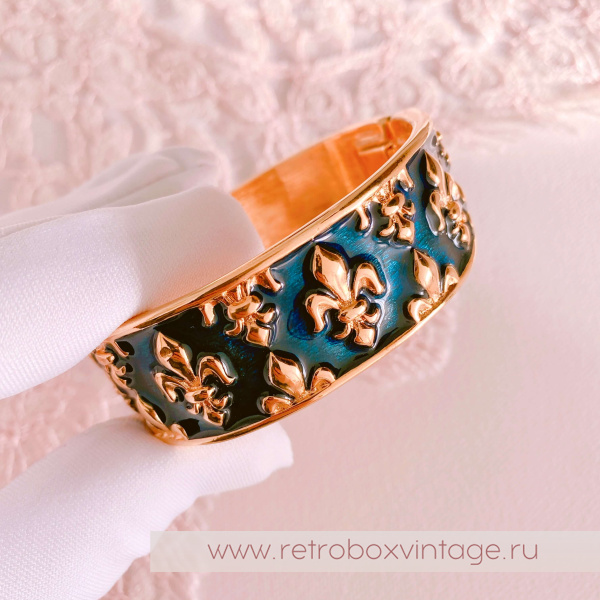 MVH / MICHAELA VON HASBURG Браслет "Королевский синий с флер де лисами"