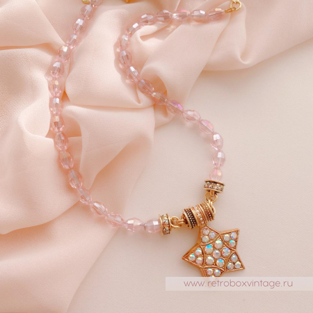 KIRKS FOLLY Ожерелье с магнитным кулоном «Звезда Андромеда»