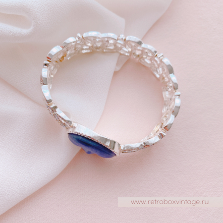 KIRKS FOLLY Браслет-стрейч "Кельтская луна: лаванда в серебре"